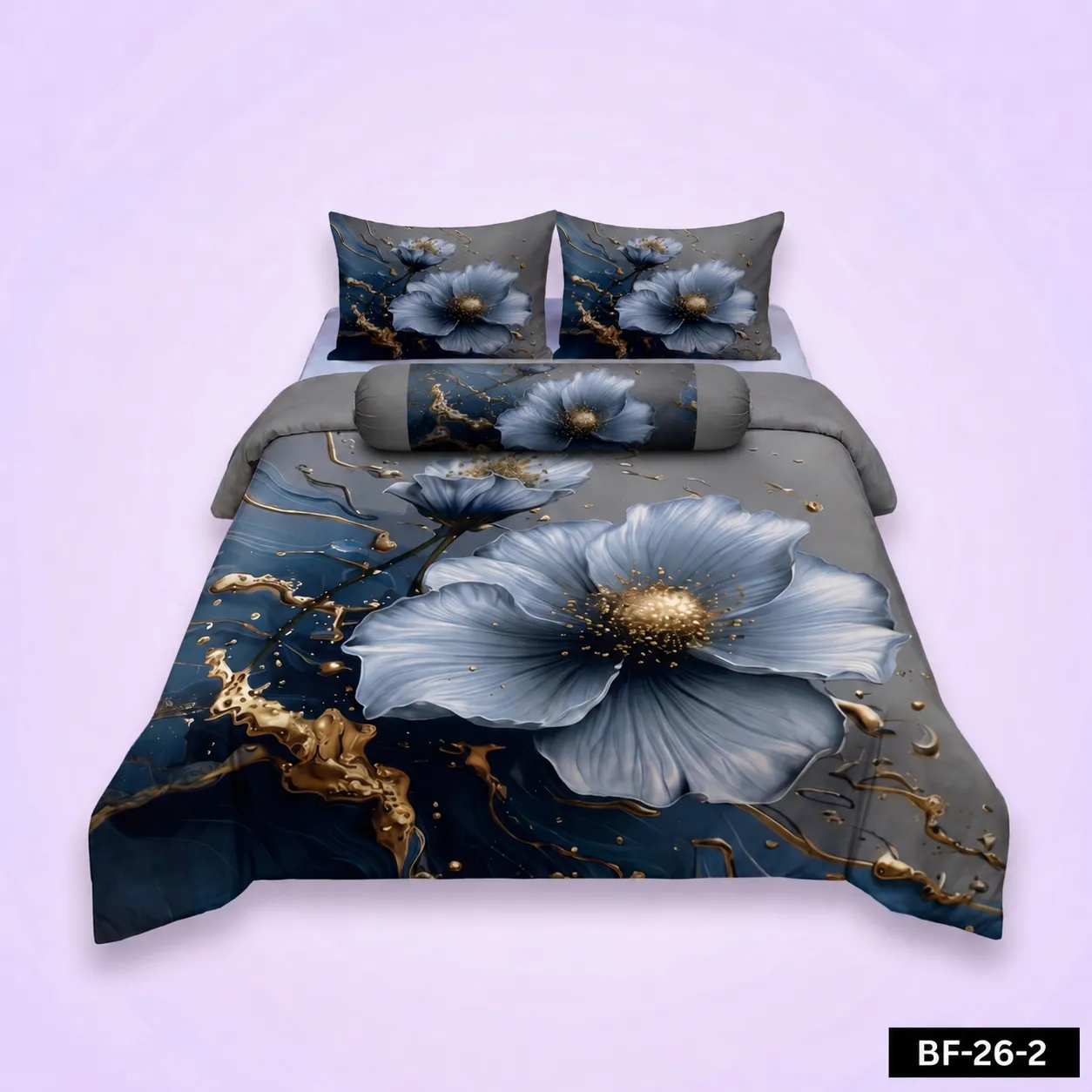 Premium Bonafide 100% France Cotton Ready-Made Bedsheet Set – 4pcs