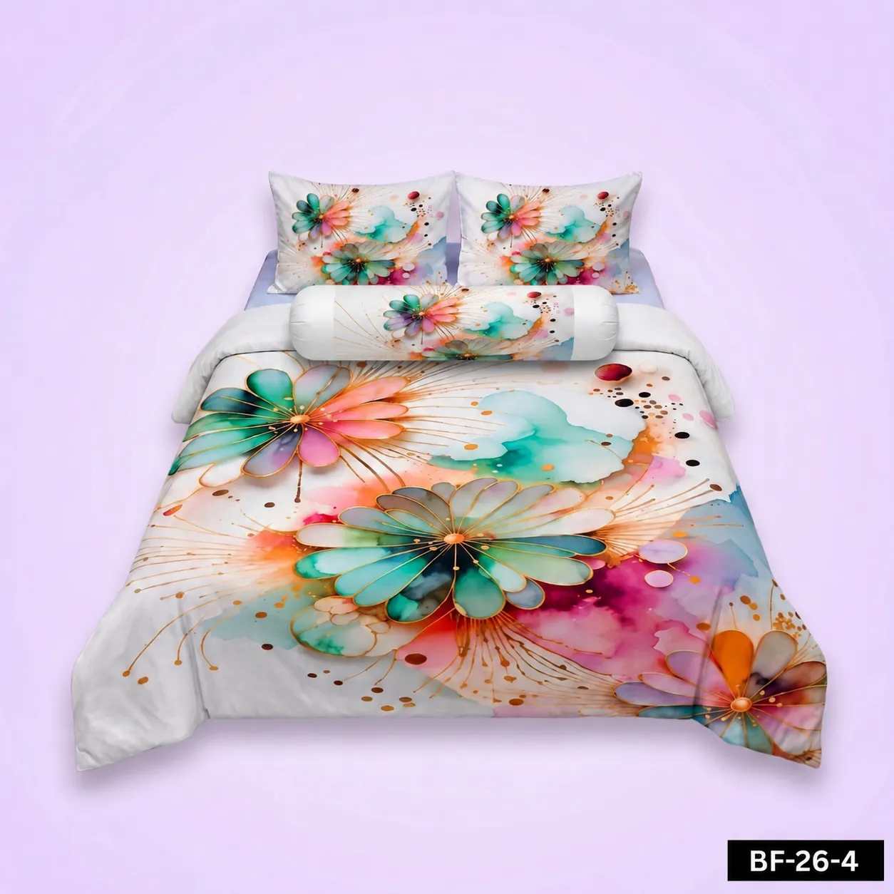Premium Bonafide 100% France Cotton Ready-Made Bedsheet Set – 4pcs