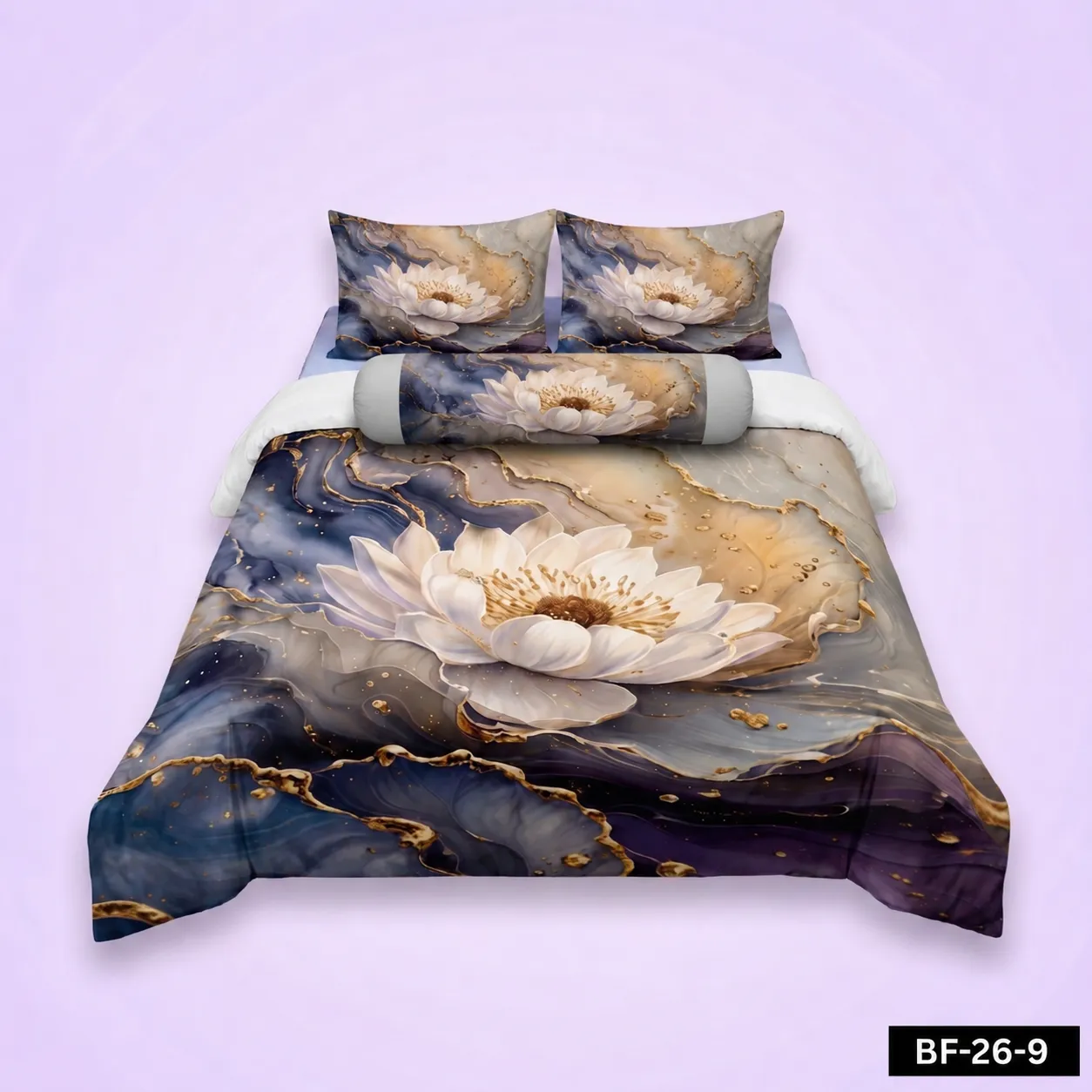 Premium Bonafide 100% France Cotton Ready-Made Bedsheet Set – 4pcs