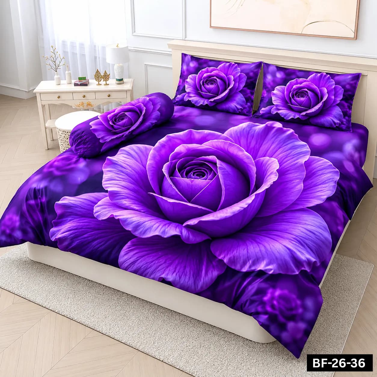 Premium Bonafide 100% France Cotton Ready-Made Bedsheet Set – 4pcs