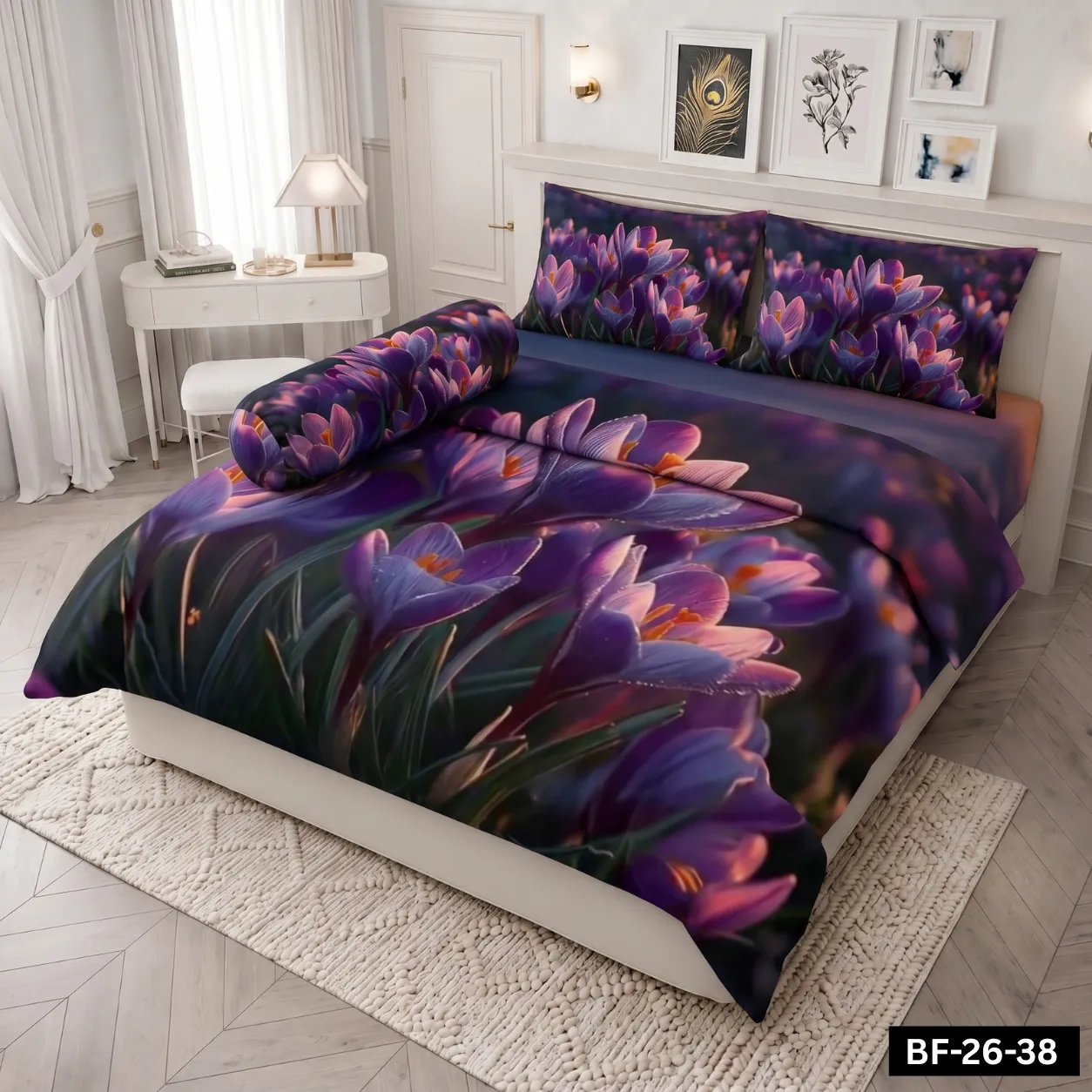 Premium Bonafide 100% France Cotton Ready-Made Bedsheet Set – 4pcs